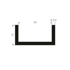 U solid rubber profile 20mm - 24x12mm (50m)