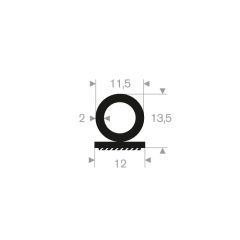 Finger guard profile 13,5x11,5mm with adhesive (50m)