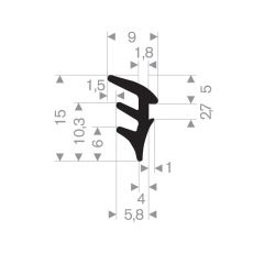 Glazing profile 9x15mm (200m)