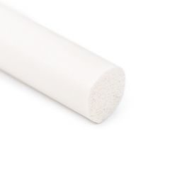 Silicone sponge rubber round cord white 5mm (200m)