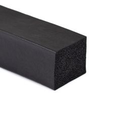 Sponge rubber rectangular cord 10x10mm (50m)