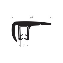 Self gripping profile 44mm