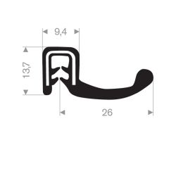 Self gripping profile 1.5-4mm - 9.4x26mm (30m)