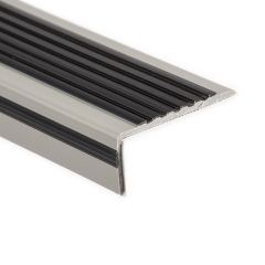 Stair nosing profile pvc grey/black 1500x60x22mm