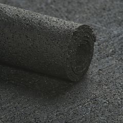 Caoutchouc régénéré noir 6mm (largeur 100 cm)