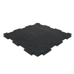 Gym puzzle mat black/blue 10mm - 50x50cm