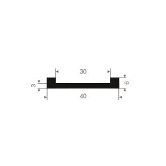 Rubber pipe clamp profile 30mm (50m)