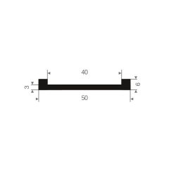 Rubber pipe clamp profile 40mm (50m)