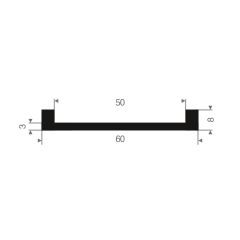 Rubber pipe clamp profile 50mm (25m)