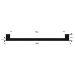 Rubber pipe clamp profile 90mm (25m)