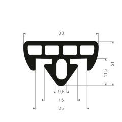 Rubber finger guard profile 38x21mm (25m)