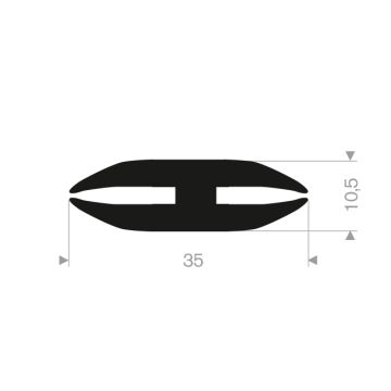 Joint caoutchouc fenêtre 35x10.5mm (50m)