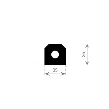 Hatch profile 35x35mm (15m)