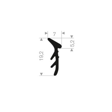 Glazing profile 7x19.2mm (200m)