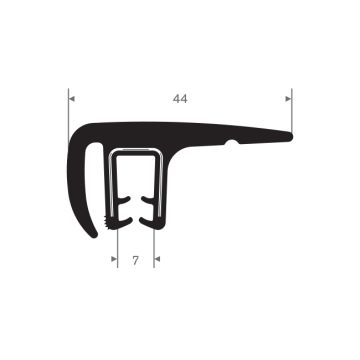 Edge protection seal profile 7mm - 44mm (25m)