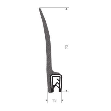 Edge protection seal profile 1-3mm - 13x73mmm (25m)