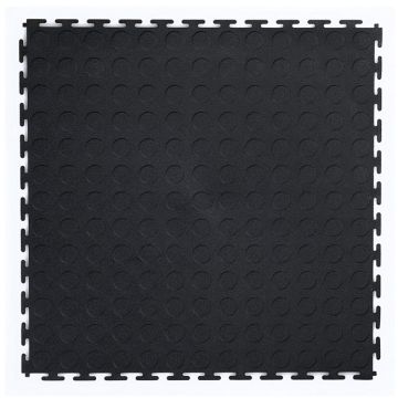 Dalles PVC clipsables pastilles noir 500x500x4,5mm