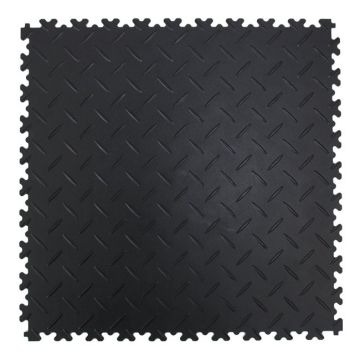 Dalle PVC emboitable diamant noir 500x500x4mm