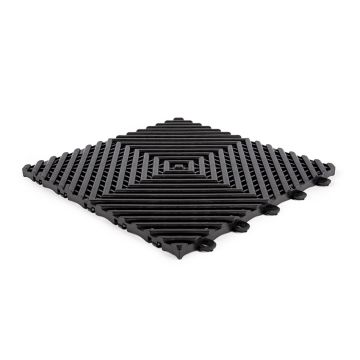 Tile open black 30x30cm - 15mm