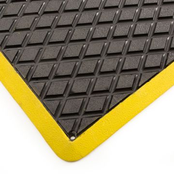 Dalle Anti-fatigue avec des bords jaune (120x90cm)