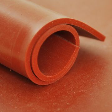 Feuille silicone FDA rouge 6 mm (largeur 120cm)
