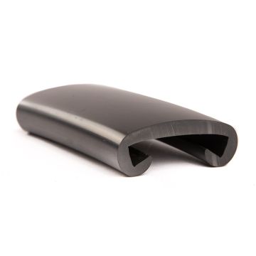 Main courante escalier PVC noir 40x8 mm