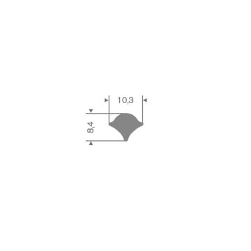 Joint fenêtre 10.3 - 8.4 mm gris PVC (50m)