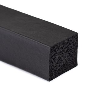 Profil rectangulaire caoutchouc mousse 25x25mm (25m)