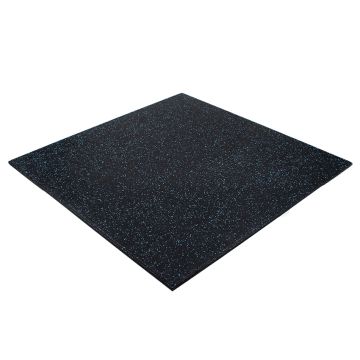 Dalle caoutchouc salle de sport Pro noir/bleu 100x100x2 cm