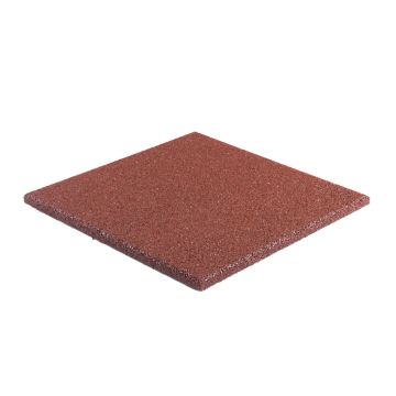 Dalle terrasse caoutchouc rouge 50x50x2,5 cm