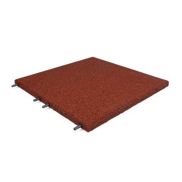 Dalle terrasse caoutchouc rouge 50x50x3 cm