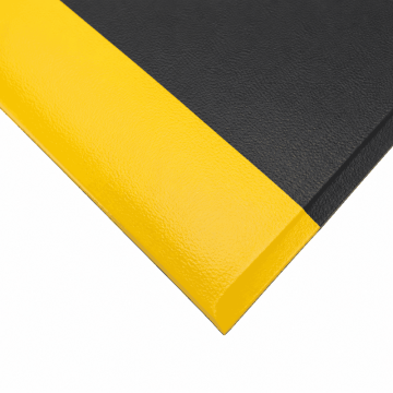 Tapis anti-fatigue souple noir/jaune 60x91cm