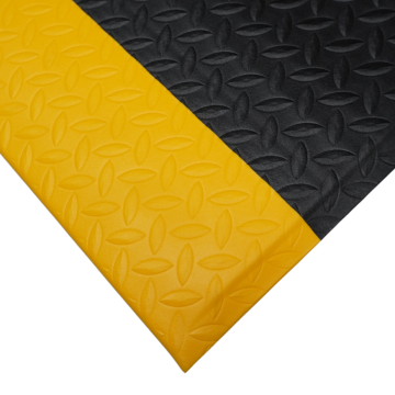 Tapis anti-fatigue souple Premium noir/jaune 91cm x 18m