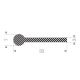 P profile sponge rubber 32x7mm (50m)