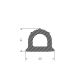 Profil D caoutchouc mousse 25x21mm