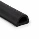 Sponge D-profile 21x15mm with adhesive black (50m)