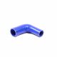 Reducing silicone hose 90° Ø25-19mm blue