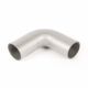 Silicone hose elbow 90° Ø76mm silver grey