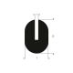Profil en U caoutchouc compact 1mm - 7x10mm (100m)