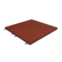 Dalle terrasse caoutchouc  rouge 50x50x3 cm