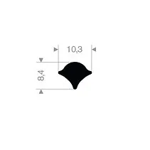 Joint fenêtre 10.3 - 8.4 mm caoutchouc compact (100m)